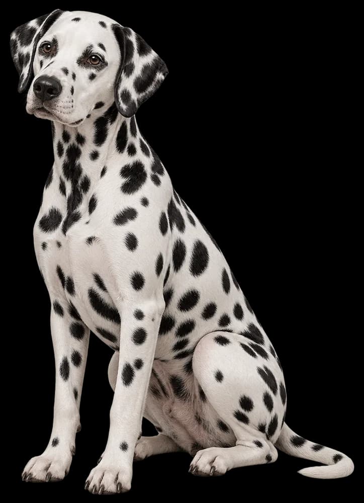 A dalmatian sitting
